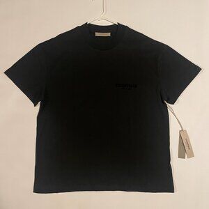 NEW Fear of God Essentials T-Shirt Black Stretch Limo